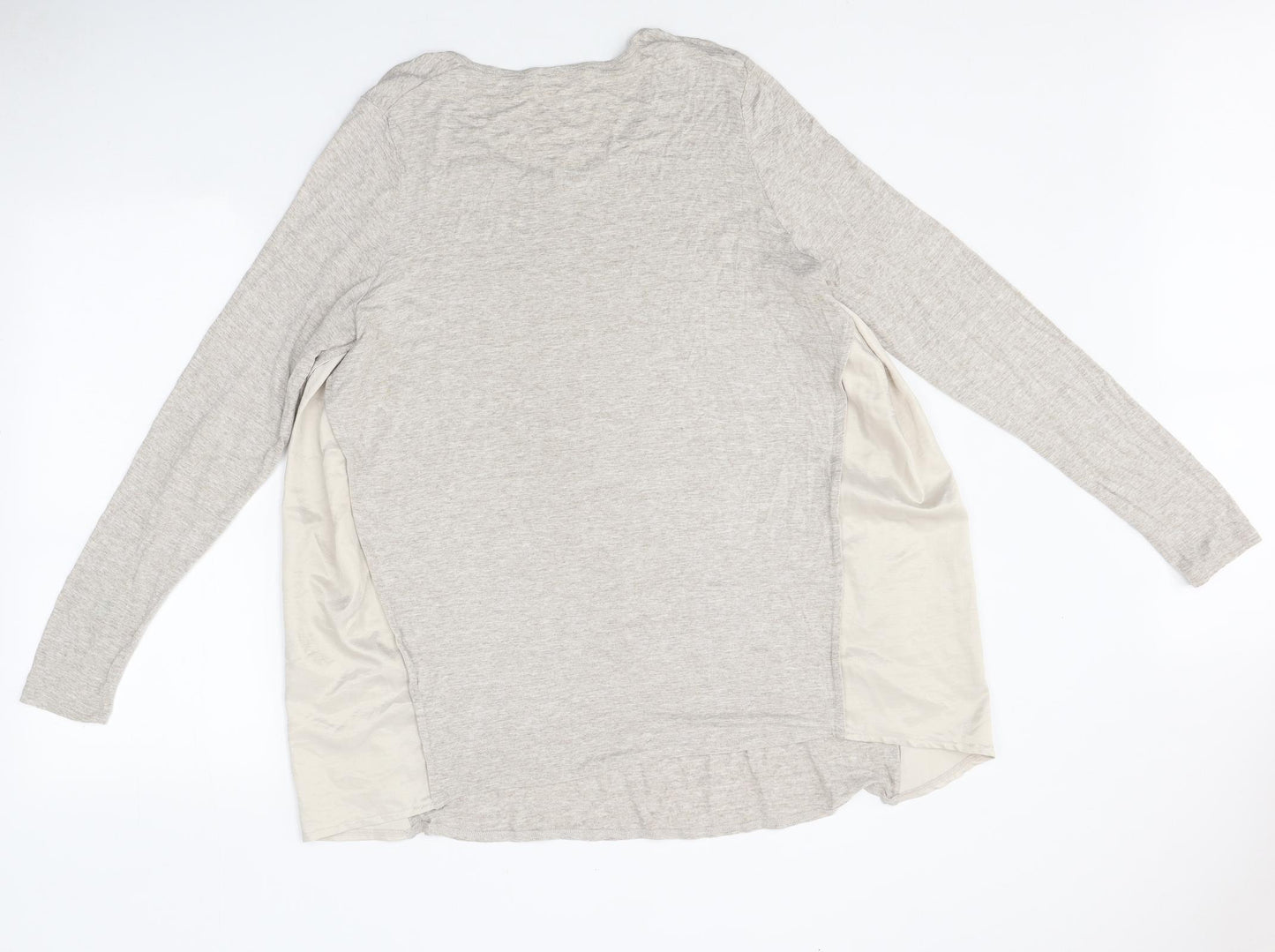 NEXT Womens Beige Polyester Basic T-Shirt Size 16 Round Neck