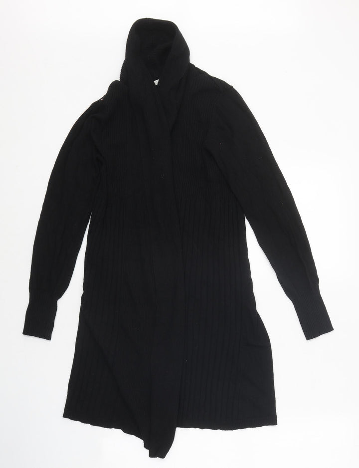 Wallis Womens Black Roll Neck Polyester Cardigan Jumper Size S