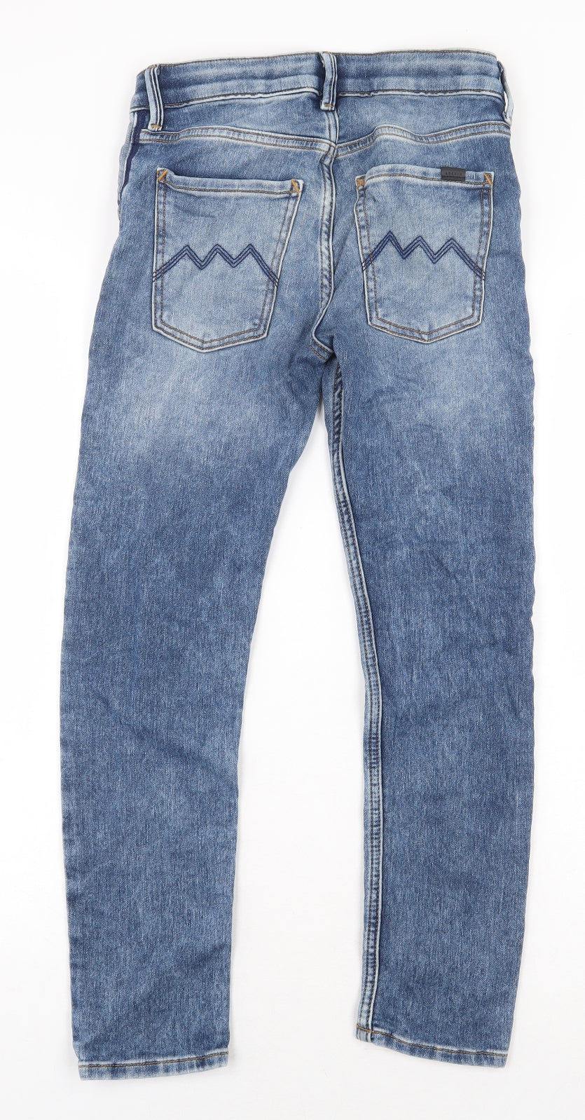 H&M Boys Blue Cotton Straight Jeans Size 10-11 Years Regular Zip