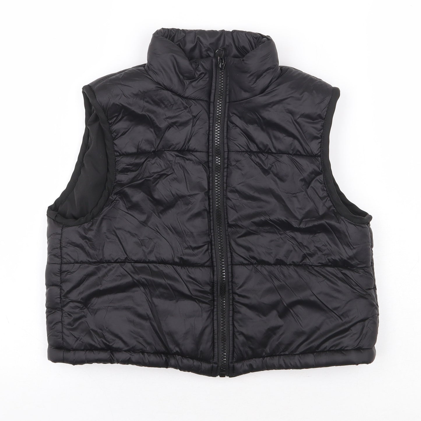 SheIn Girls Black Gilet Coat Size 10 Years Zip