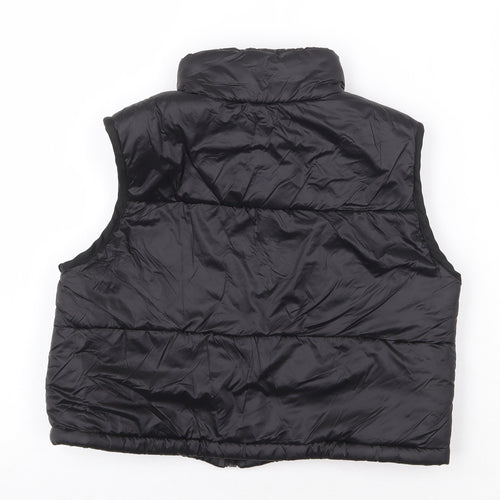 SheIn Girls Black Gilet Coat Size 10 Years Zip
