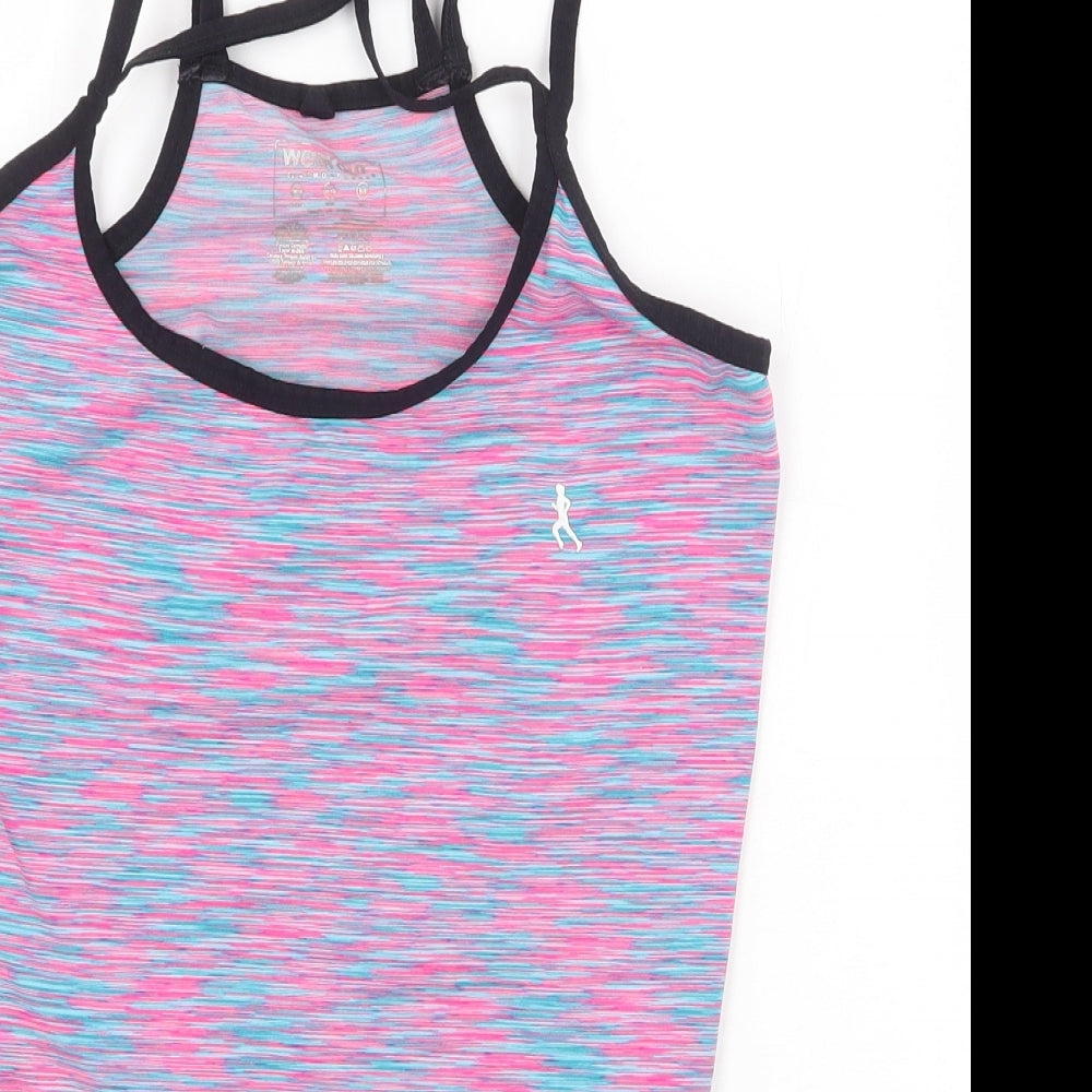 Atmosphere Womens Multicoloured Polyester Basic Tank Size 10 Scoop Neck Pullover