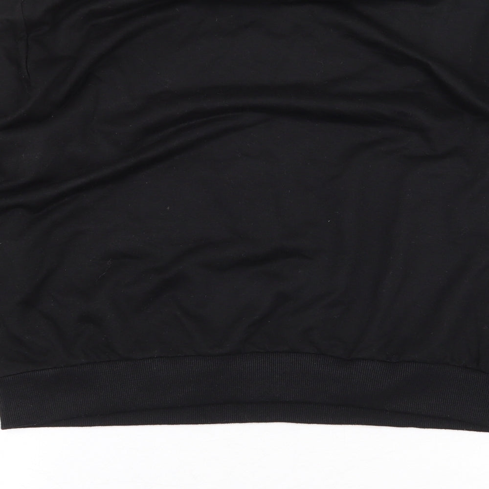 Preworn Womens Black Animal Print Polyester Pullover Sweatshirt Size L Pullover