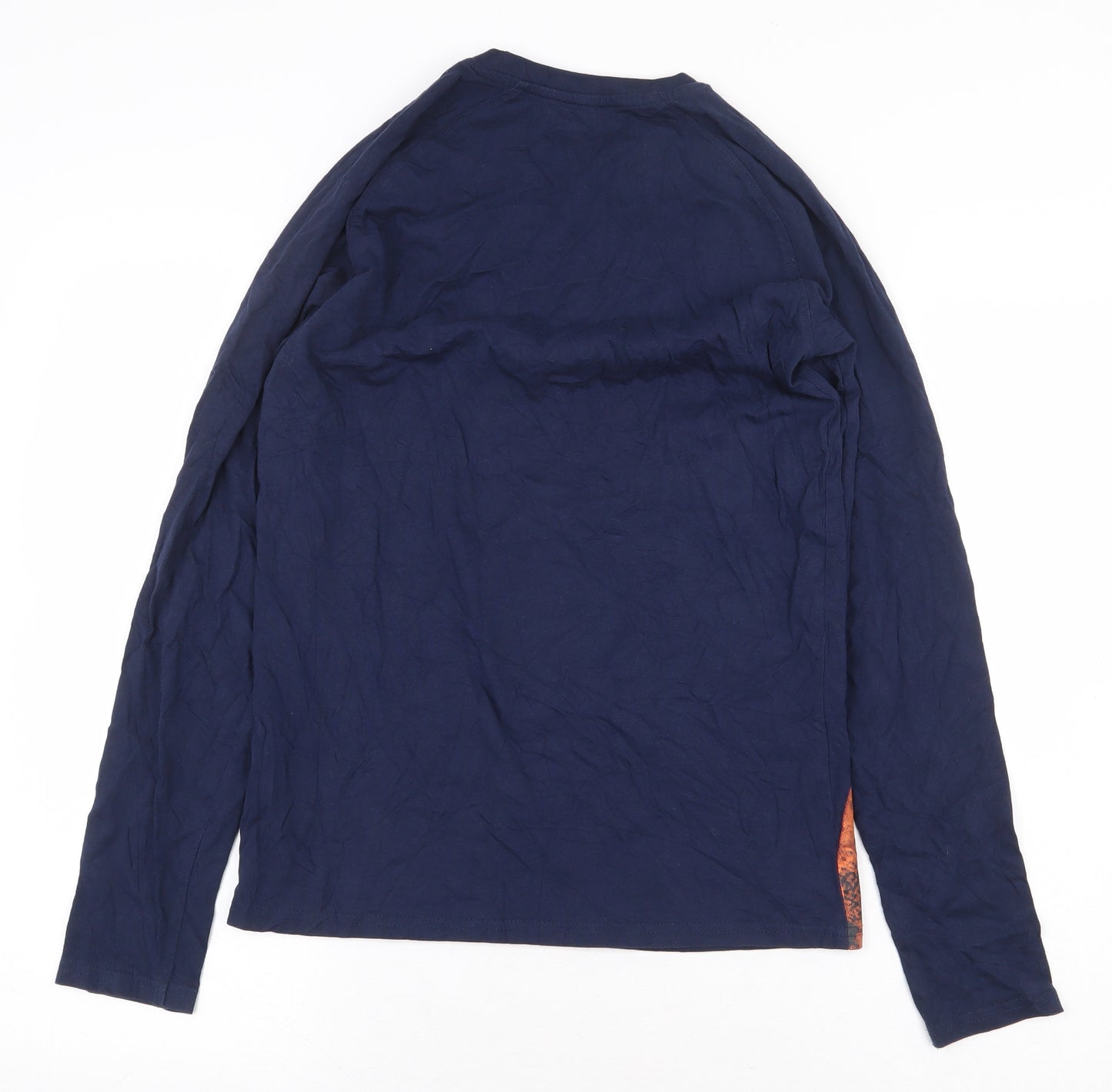 Mountain Warehouse Boys Blue 100% Cotton Basic T-Shirt Size 13 Years Round Neck Pullover - Dinasour