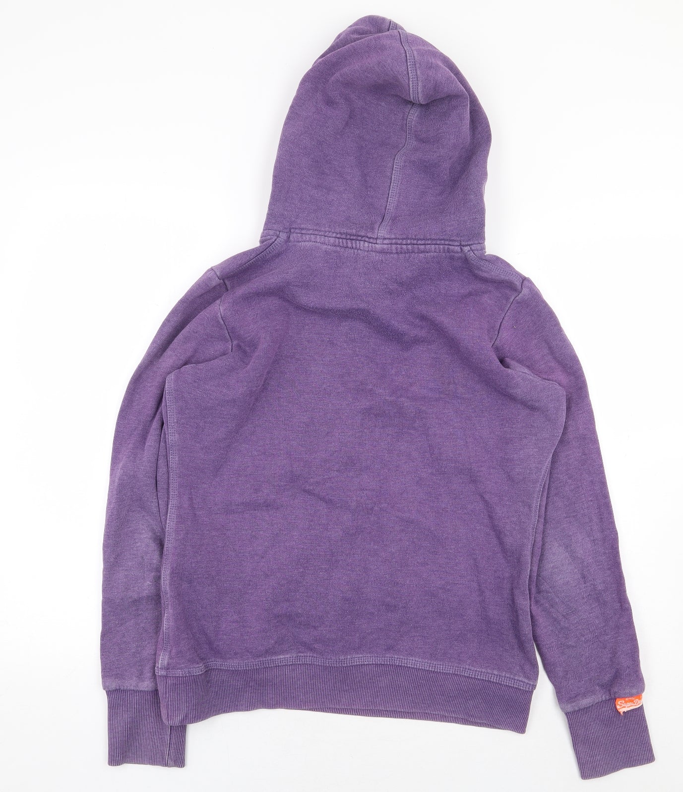 Superdry Womens Purple Cotton Pullover Hoodie Size L Pullover