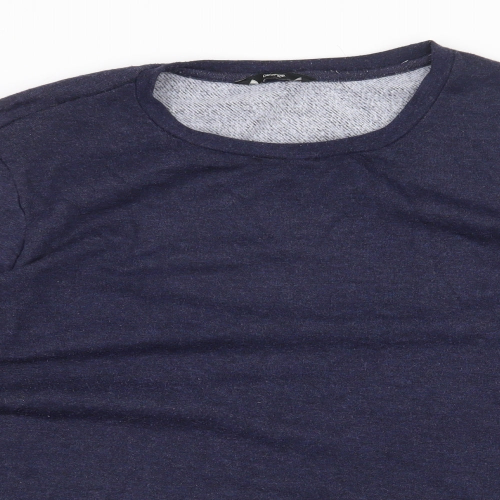 George Womens Blue Polyester Pullover Sweatshirt Size 20 Pullover