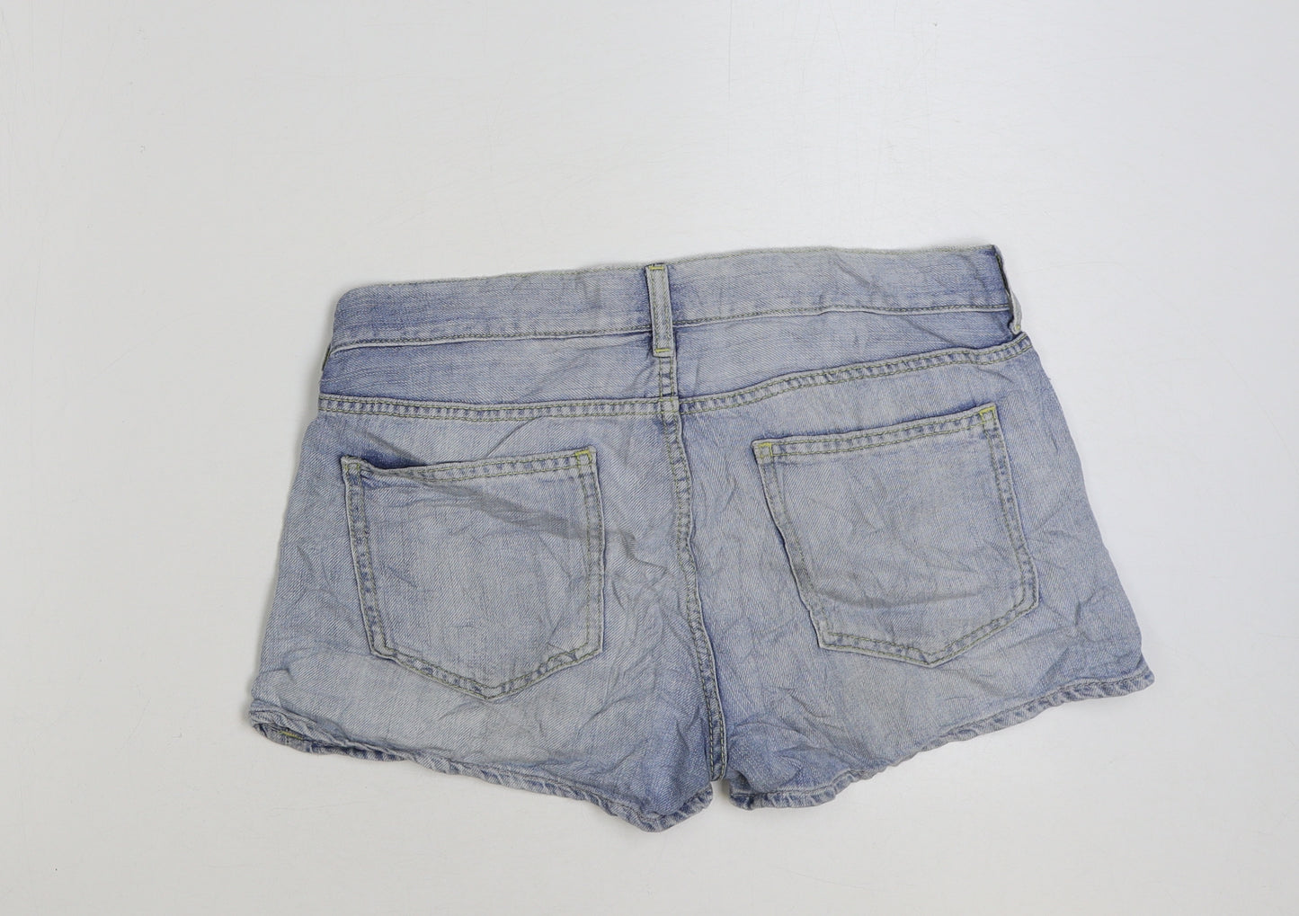 Gap Womens Blue Cotton Hot Pants Shorts Size 32 in Regular Button
