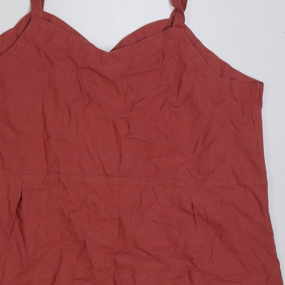 TU Womens Red Cotton Camisole Tank Size 20 V-Neck