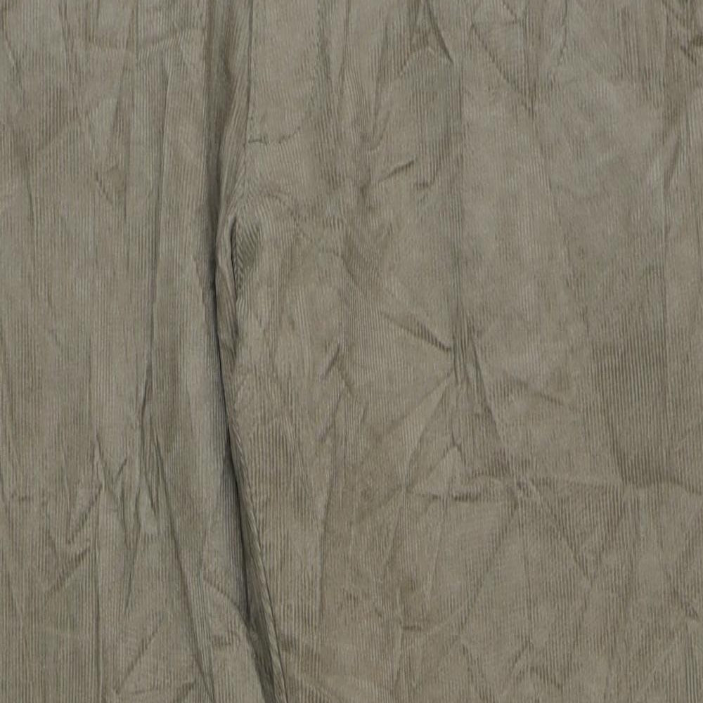 Marks and Spencer Mens Beige Cotton Trousers Size 38 in L29 in Regular Button