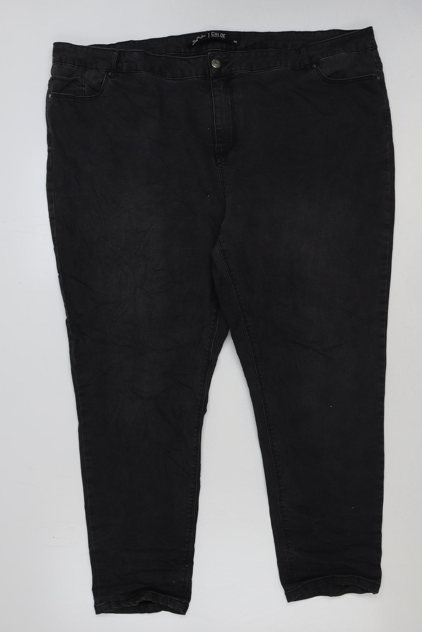 Chlo� Womens Black Cotton Skinny Jeans Size 26 L27 in Regular Button