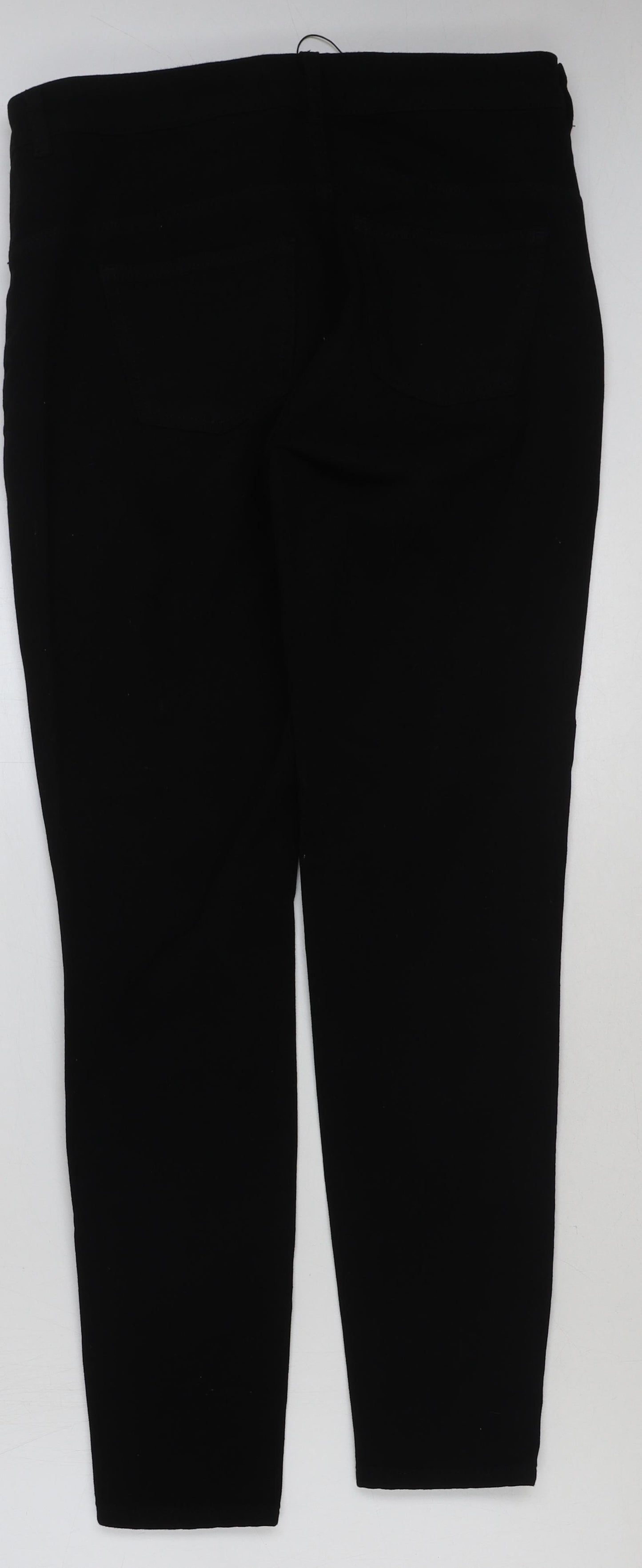 Marks and Spencer Womens Black Cotton Skinny Jeans Size 16 L31 in Regular Button