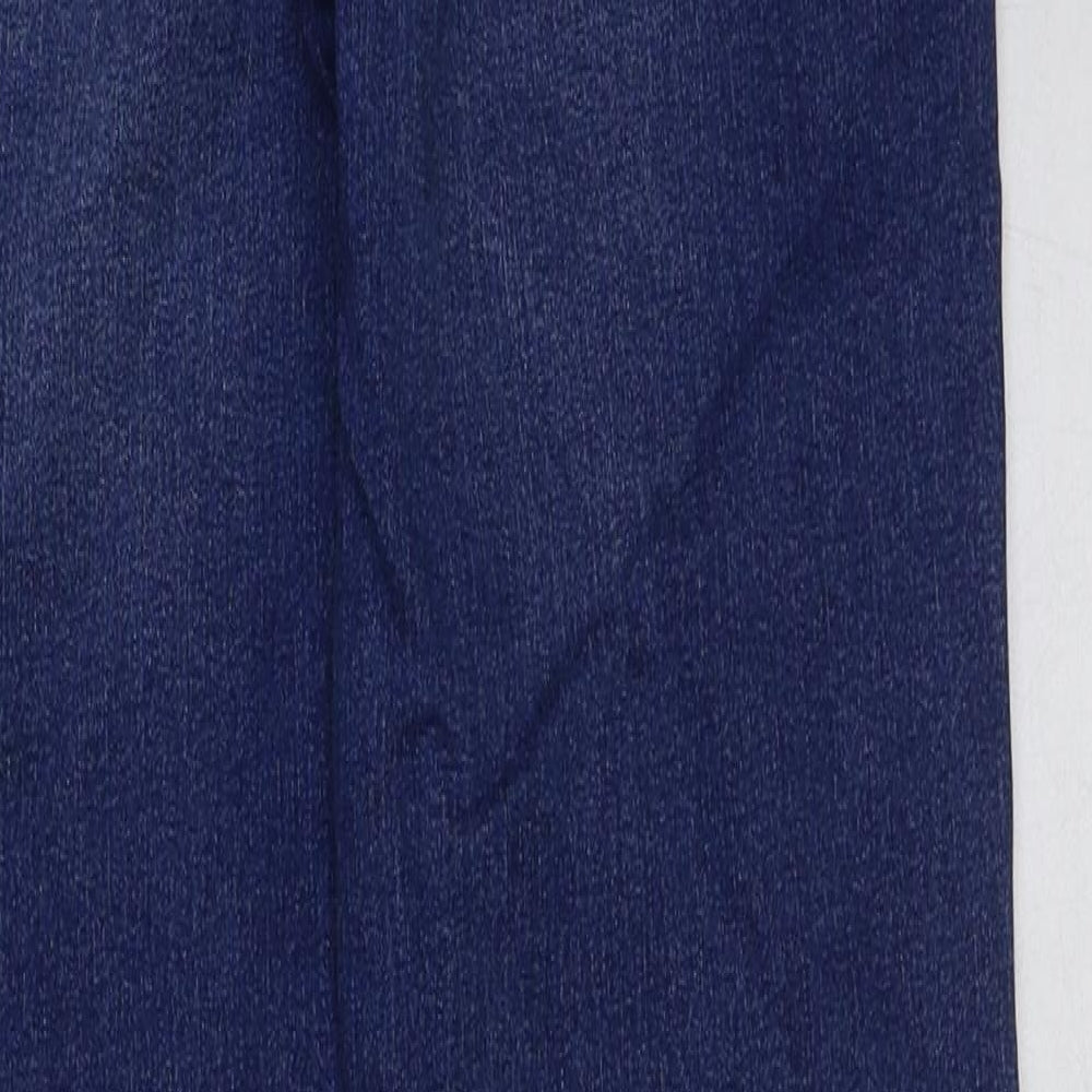 marks and Womens Blue Cotton Bootcut Jeans Size 30 in L29 in Regular Button