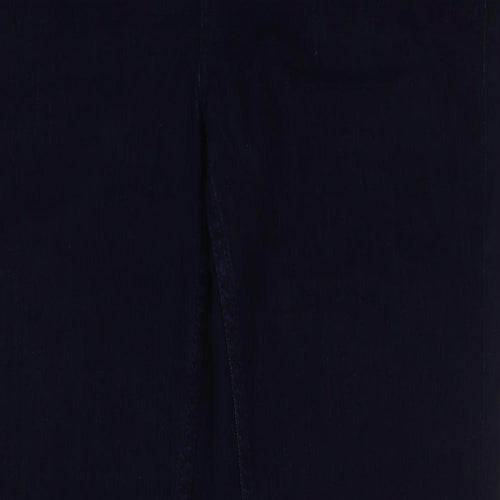 Marks and Spencer Womens Blue Cotton Bootcut Jeans Size 16 L31 in Regular Button