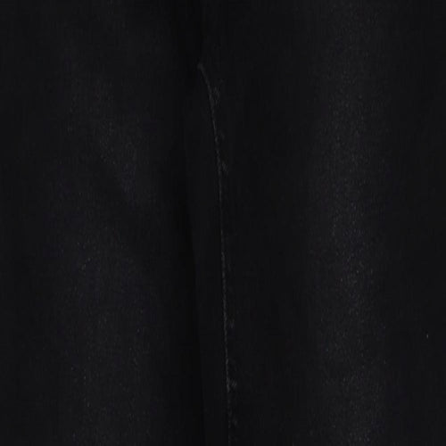 Denim & Co. Womens Black Cotton Skinny Jeans Size 12 L29 in Regular Button
