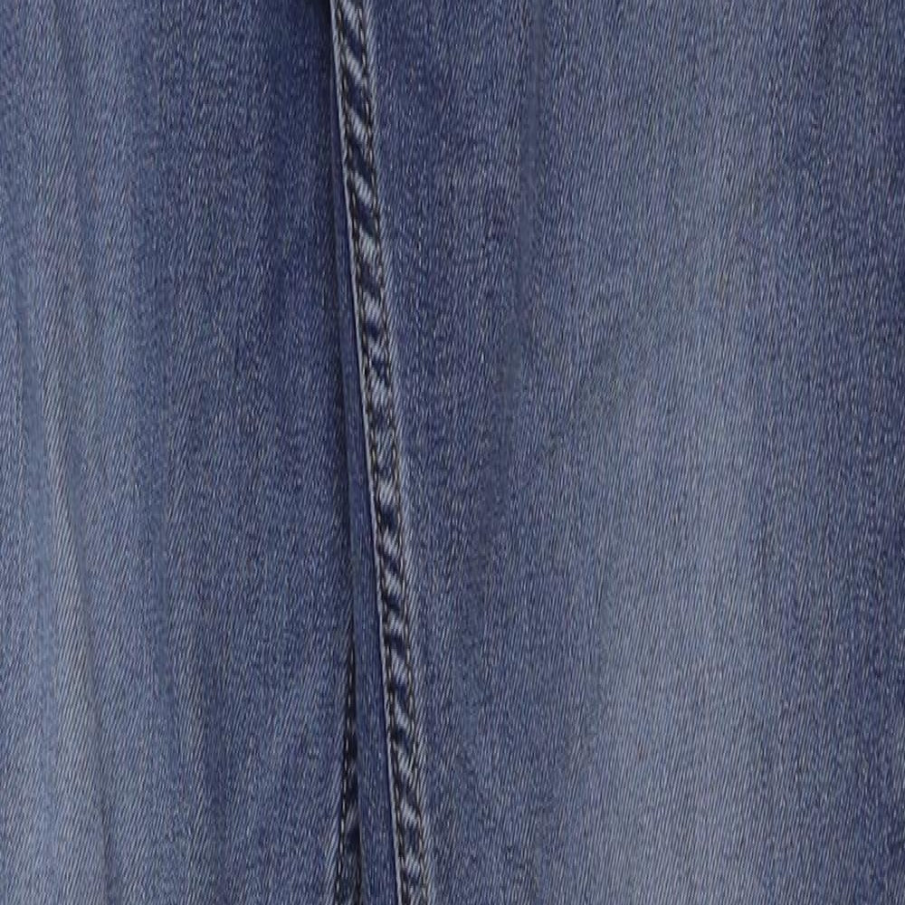 Marks and Spencer Womens Blue Cotton Skinny Jeans Size 8 L31 in Regular Button