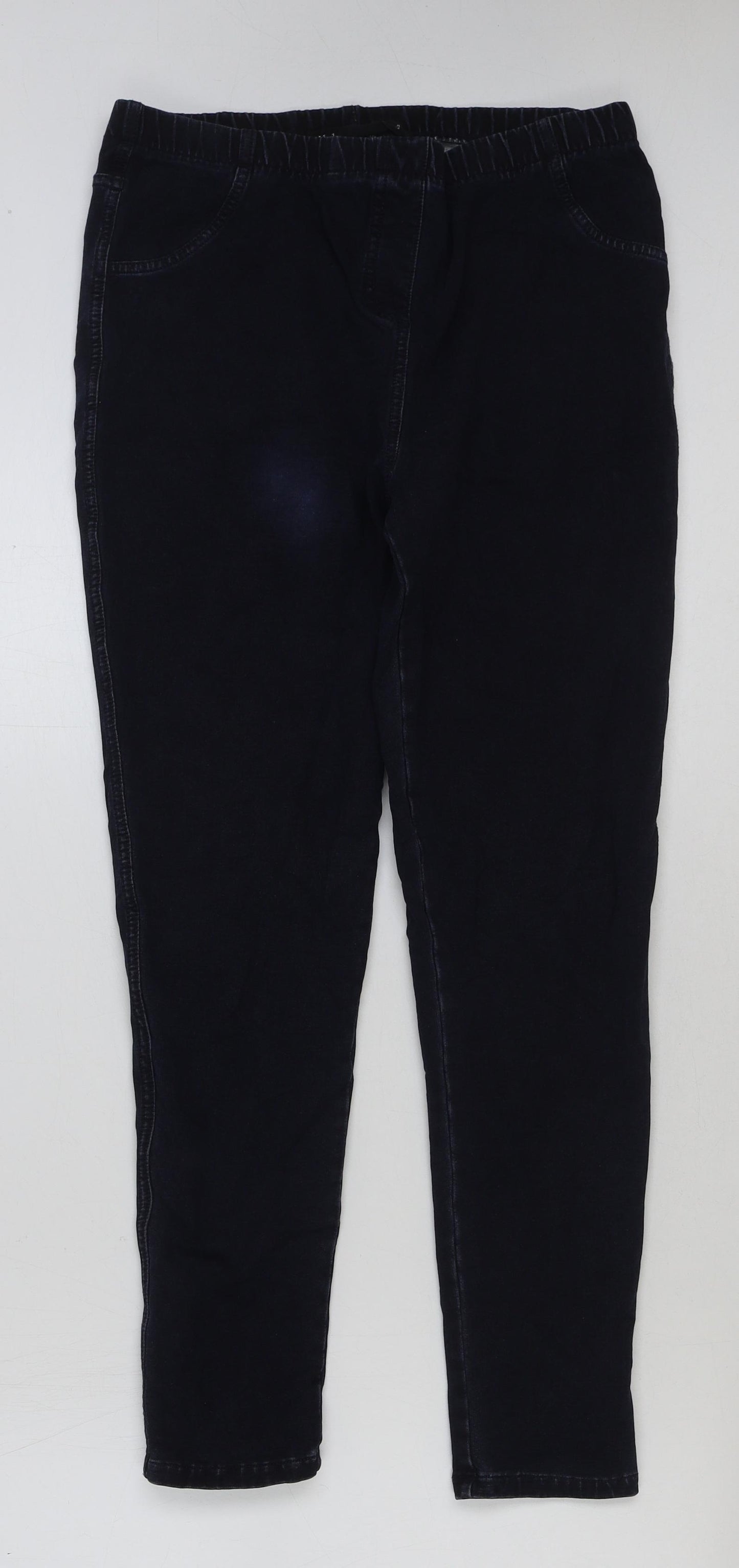NEXT Womens Blue Cotton Jegging Jeans Size 14 L27 in Regular