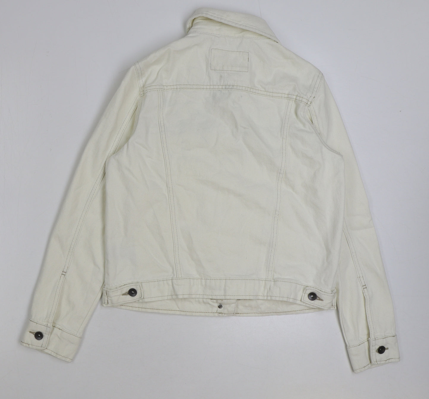 Marks and Spencer Womens White Jacket Size 10 Button