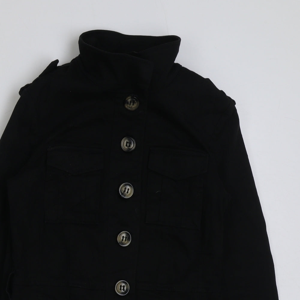 H&M Womens Black Jacket Size 10 Button