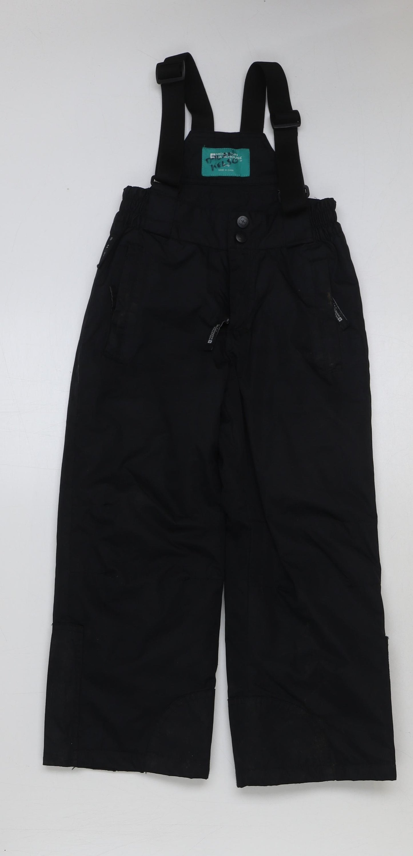 mountain ware Boys Black Overcoat Snowsuit Size 5-6 Years Snap