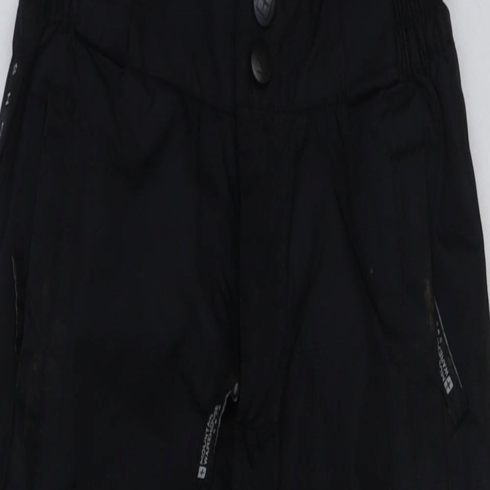 mountain ware Boys Black Overcoat Snowsuit Size 5-6 Years Snap