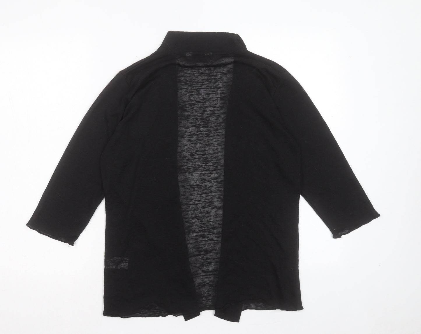 PennyPlain Womens Black V-Neck Polyester Cardigan Jumper Size 10