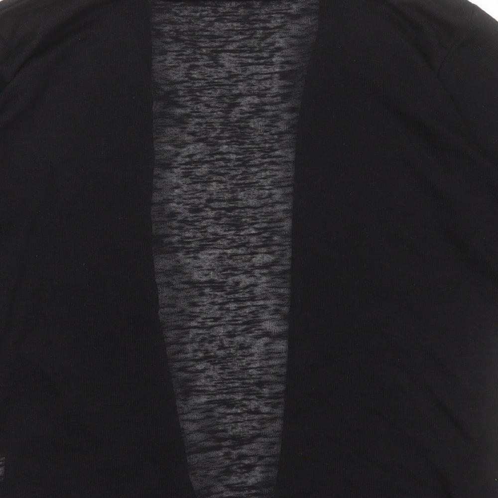 PennyPlain Womens Black V-Neck Polyester Cardigan Jumper Size 10