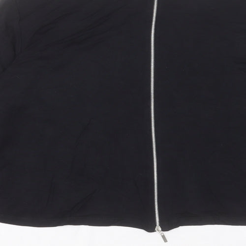 Wallis Womens Black Viscose Basic T-Shirt Size 16 Boat Neck