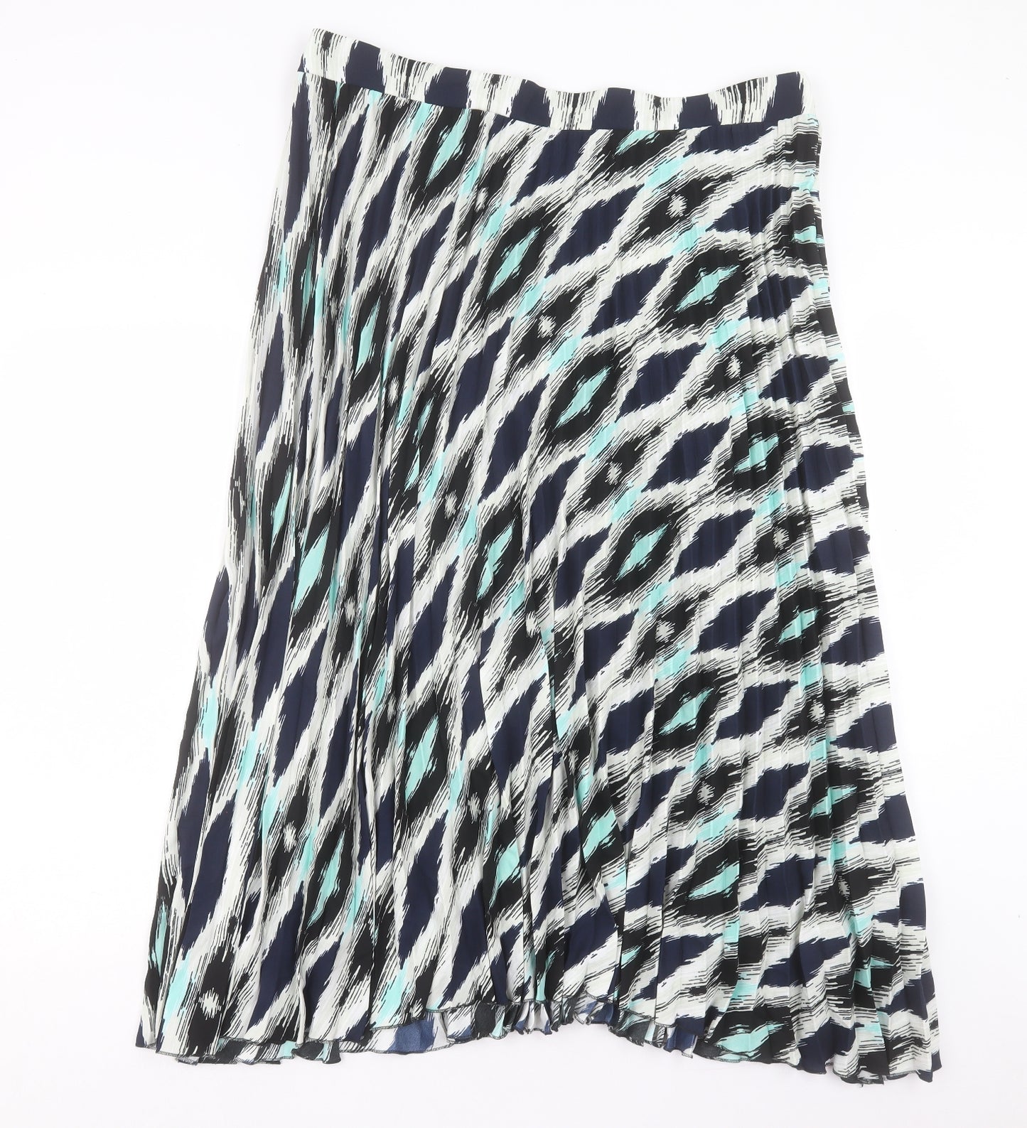 Marks and Spencer Womens Multicoloured Geometric Polyester A-Line Skirt Size 20