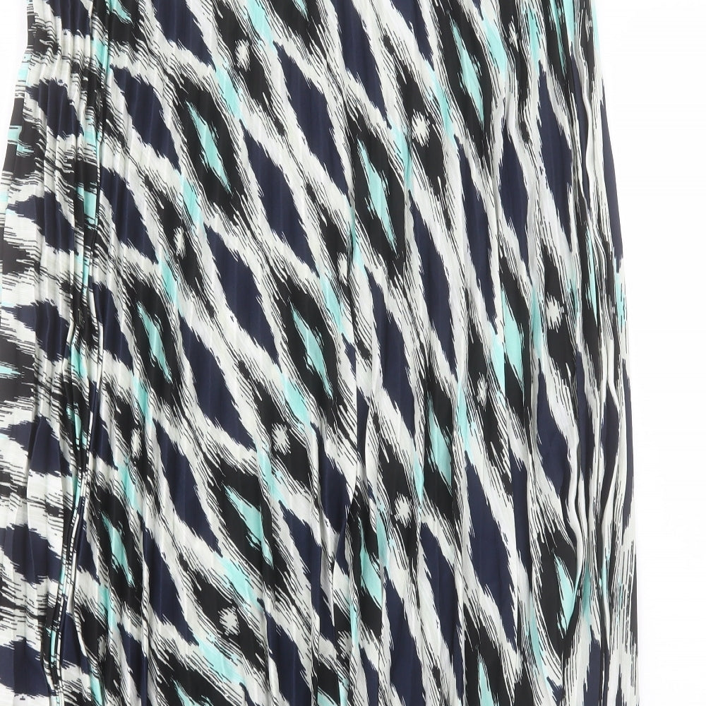 Marks and Spencer Womens Multicoloured Geometric Polyester A-Line Skirt Size 20