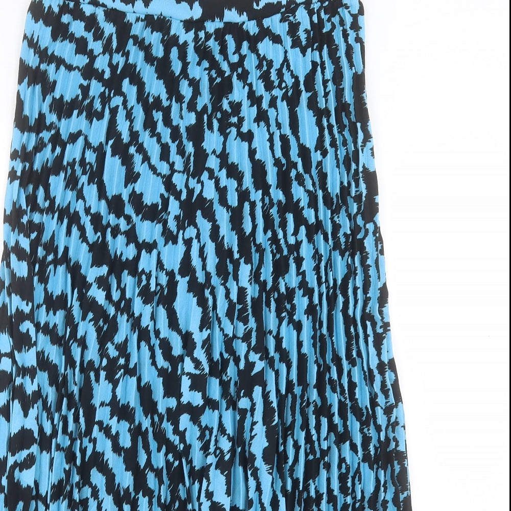 Marks and Spencer Womens Blue Animal Print Polyester A-Line Set Size 12