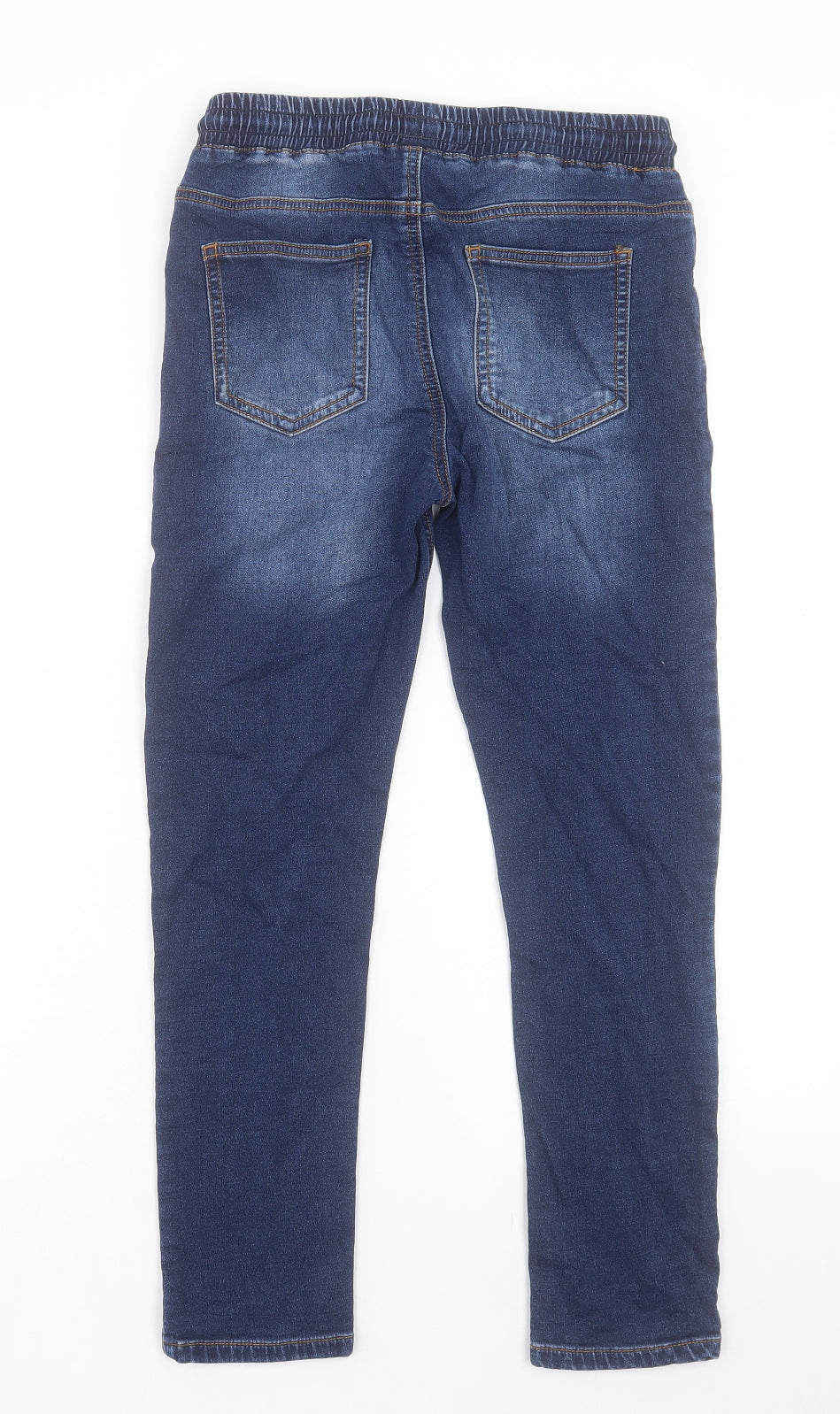 NEXT Boys Blue Cotton Straight Jeans Size 11 Years Regular Tie