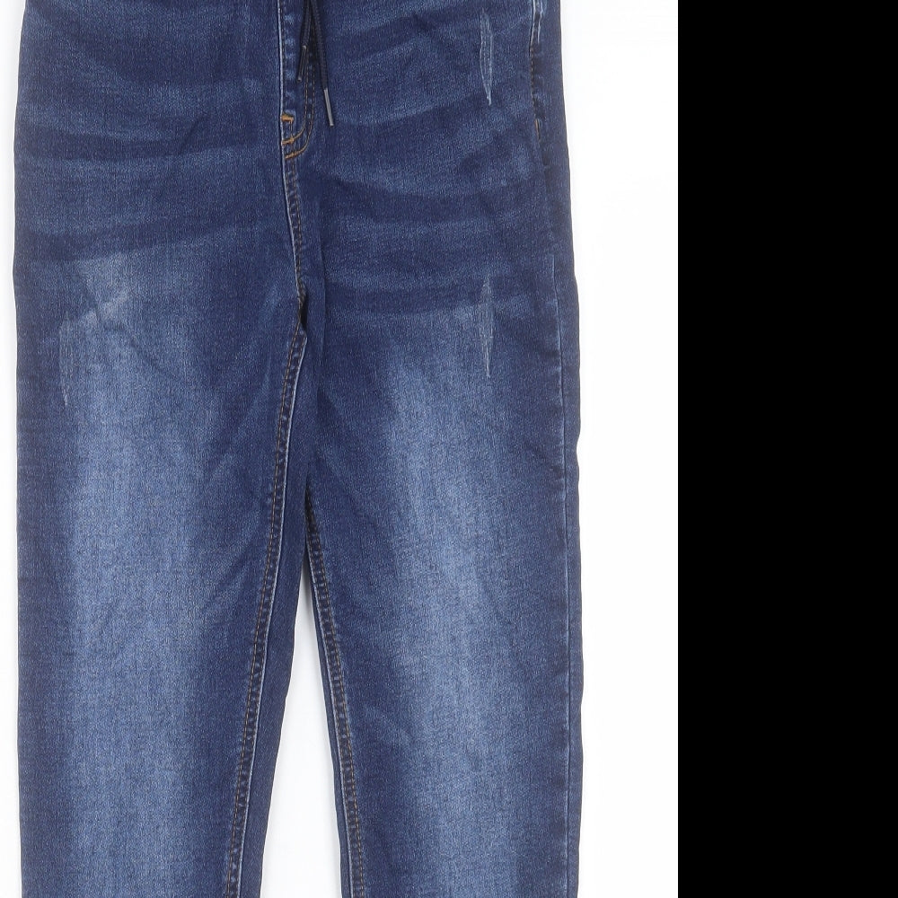 NEXT Boys Blue Cotton Straight Jeans Size 11 Years Regular Tie