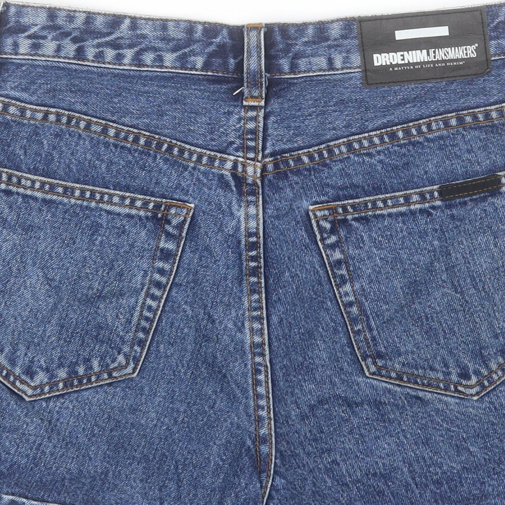 Dr. Denim Womens Blue Cotton Boyfriend Shorts Size 27 in L4 in Regular Button