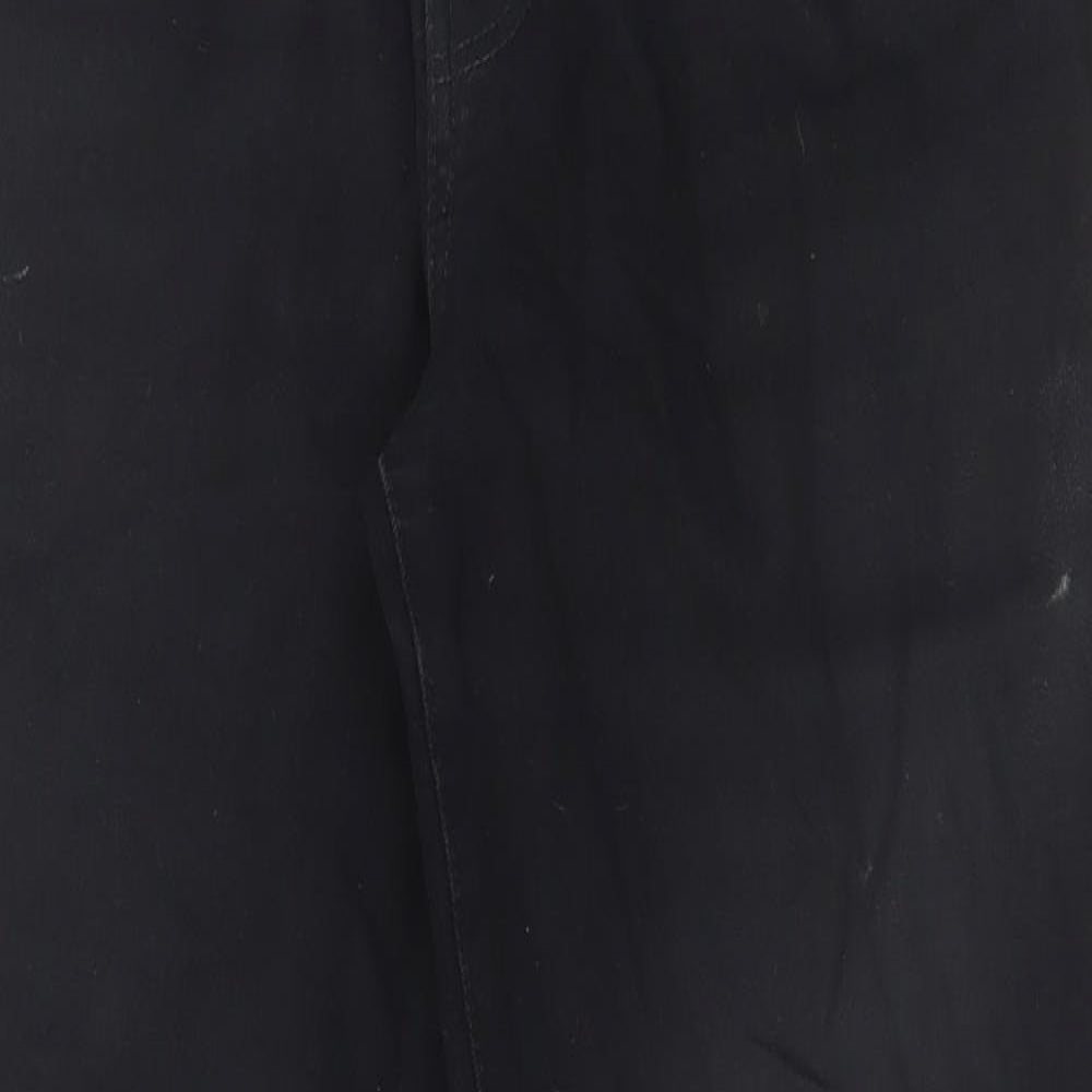 Red Herring Mens Black Cotton Straight Jeans Size 32 in L29 in Regular Button - Short Leg