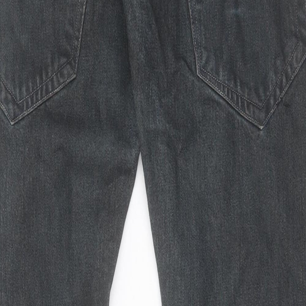 lwvis Mens Black Cotton Straight Jeans Size 32 in L30 in Regular Button