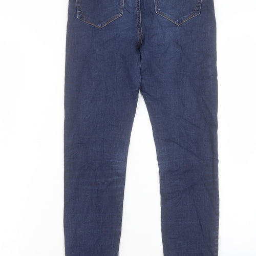 Denim & Co. Womens Blue Cotton Skinny Jeans Size 10 L28 in Regular Button