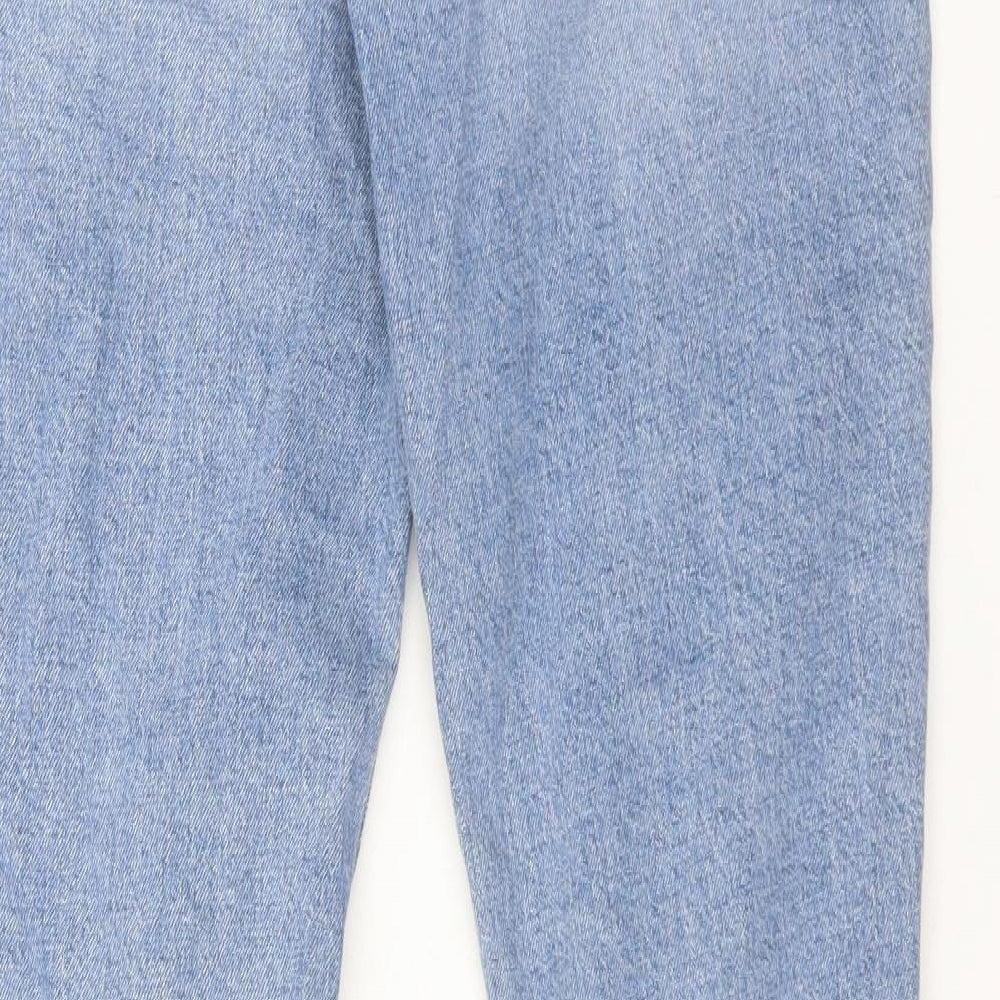NEXT Womens Blue Cotton Flared Jeans Size 12 L30 in Regular Button