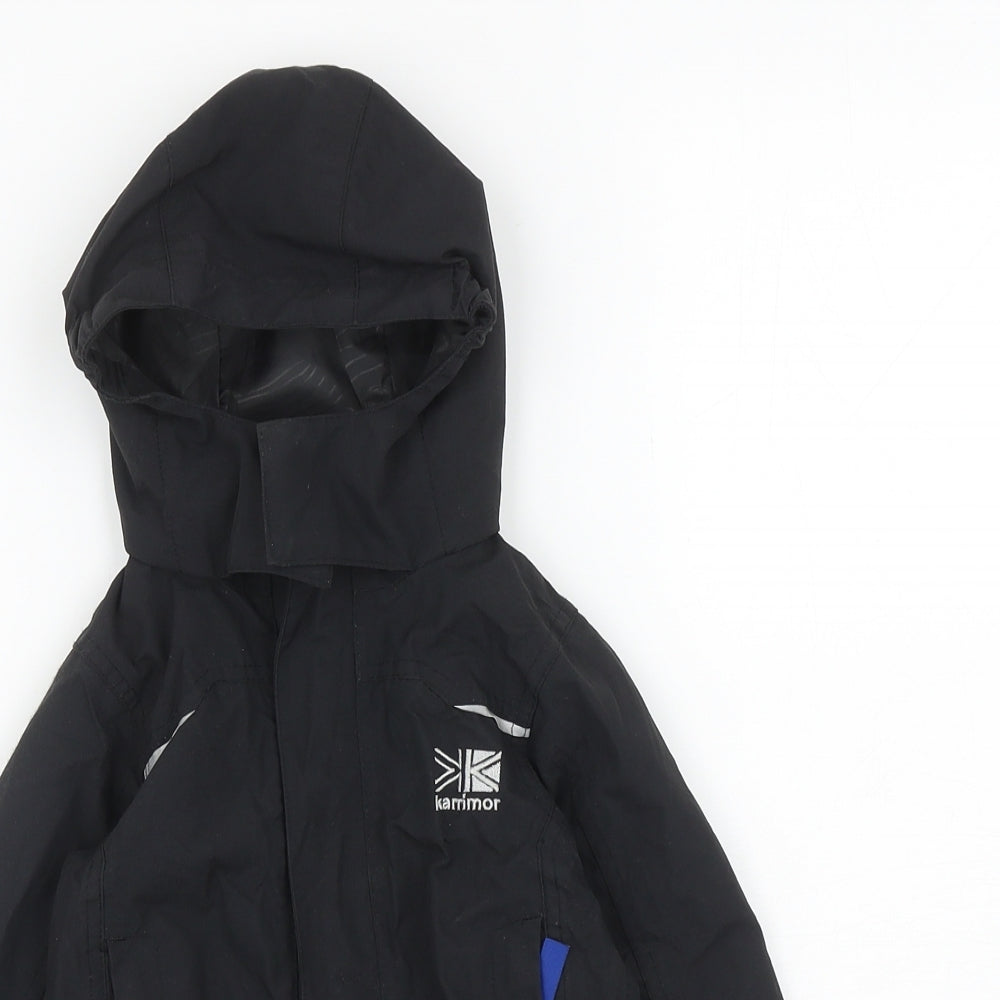 Karrimor Boys Black Basic Coat Coat Size 2-3 Years Hook & Loop