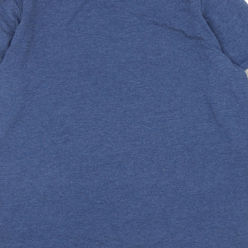 F&F Boys Blue Colourblock Cotton Basic Casual Size 12-13 Years Round Neck Pullover - The Stormy Seas Sail
