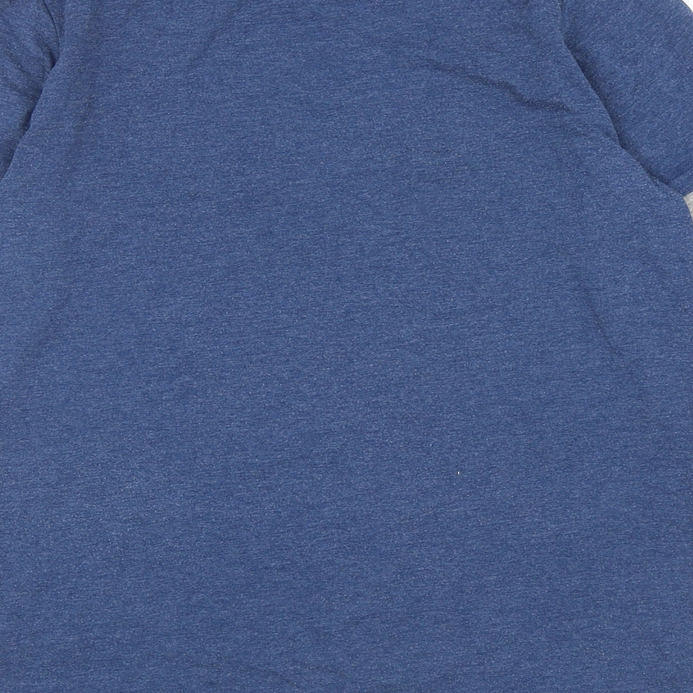 F&F Boys Blue Colourblock Cotton Basic Casual Size 12-13 Years Round Neck Pullover - The Stormy Seas Sail