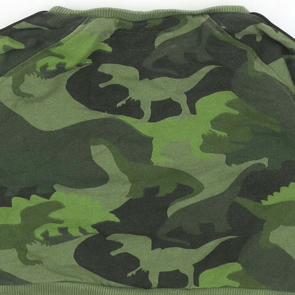 NEXT Boys Green Camouflage Cotton Pullover Jumper Size 9-12 Months Pullover - Dinosaur