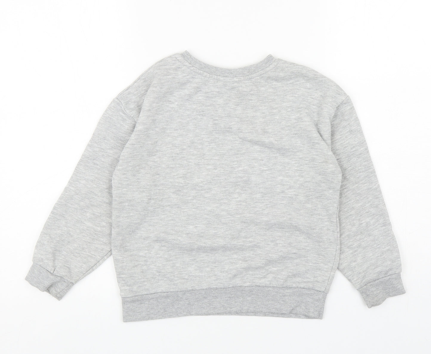 Primark Girls Grey Cotton Pullover Sweatshirt Size 7-8 Years Pullover - Disney Princesses