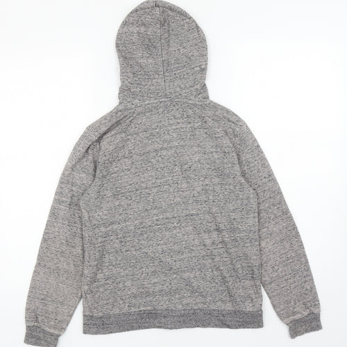 Papaya Womens Grey Cotton Full Zip Hoodie Size XS Zip
