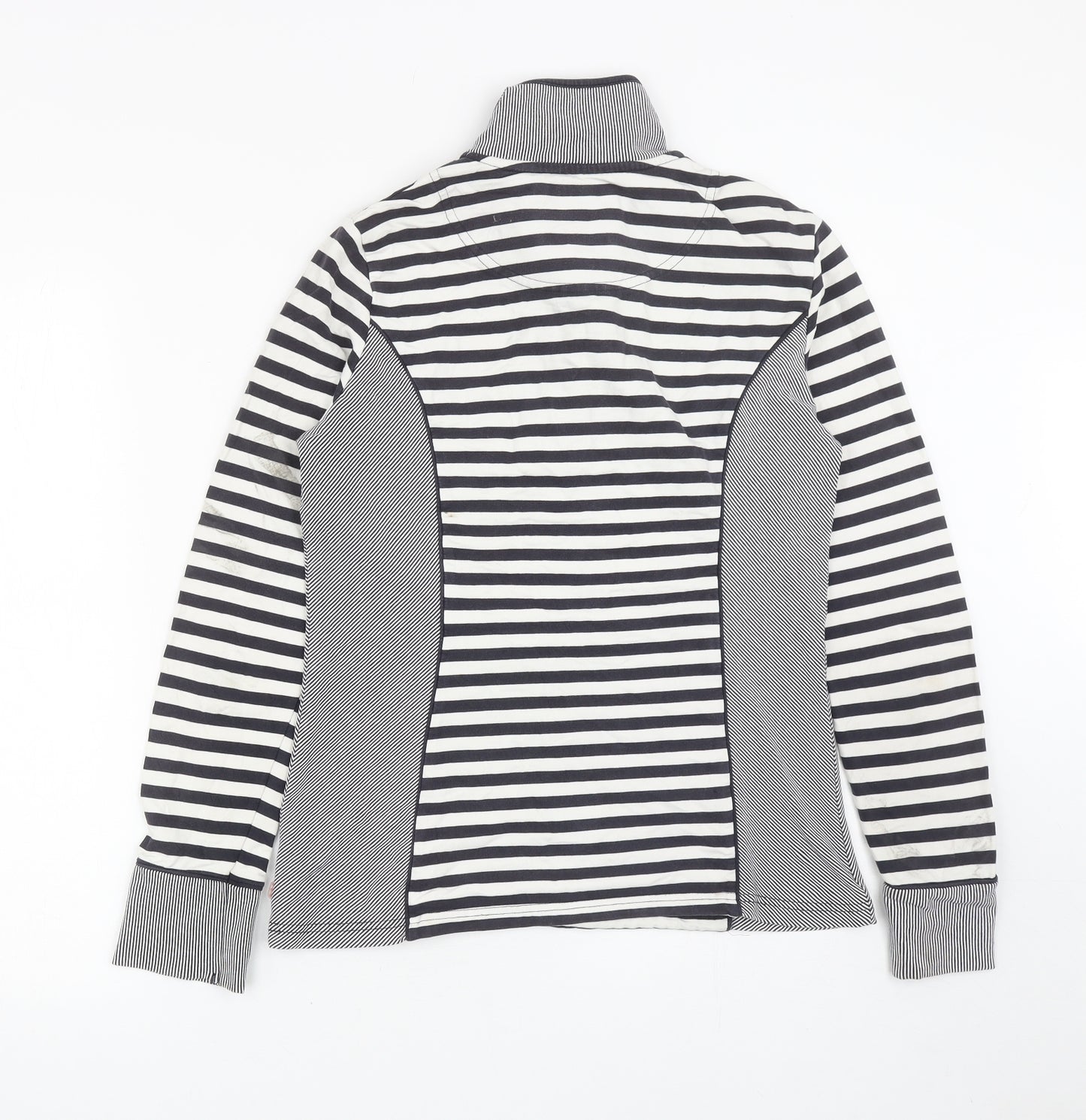 Per Una Womens Blue Striped Cotton Henley Sweatshirt Size S Button