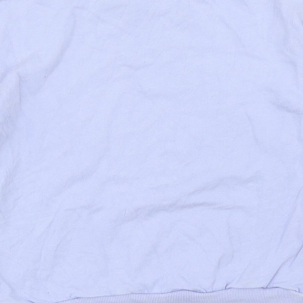 SheIn Girls Blue Cotton Pullover Sweatshirt Size 11-12 Years Pullover - Sun And Moon