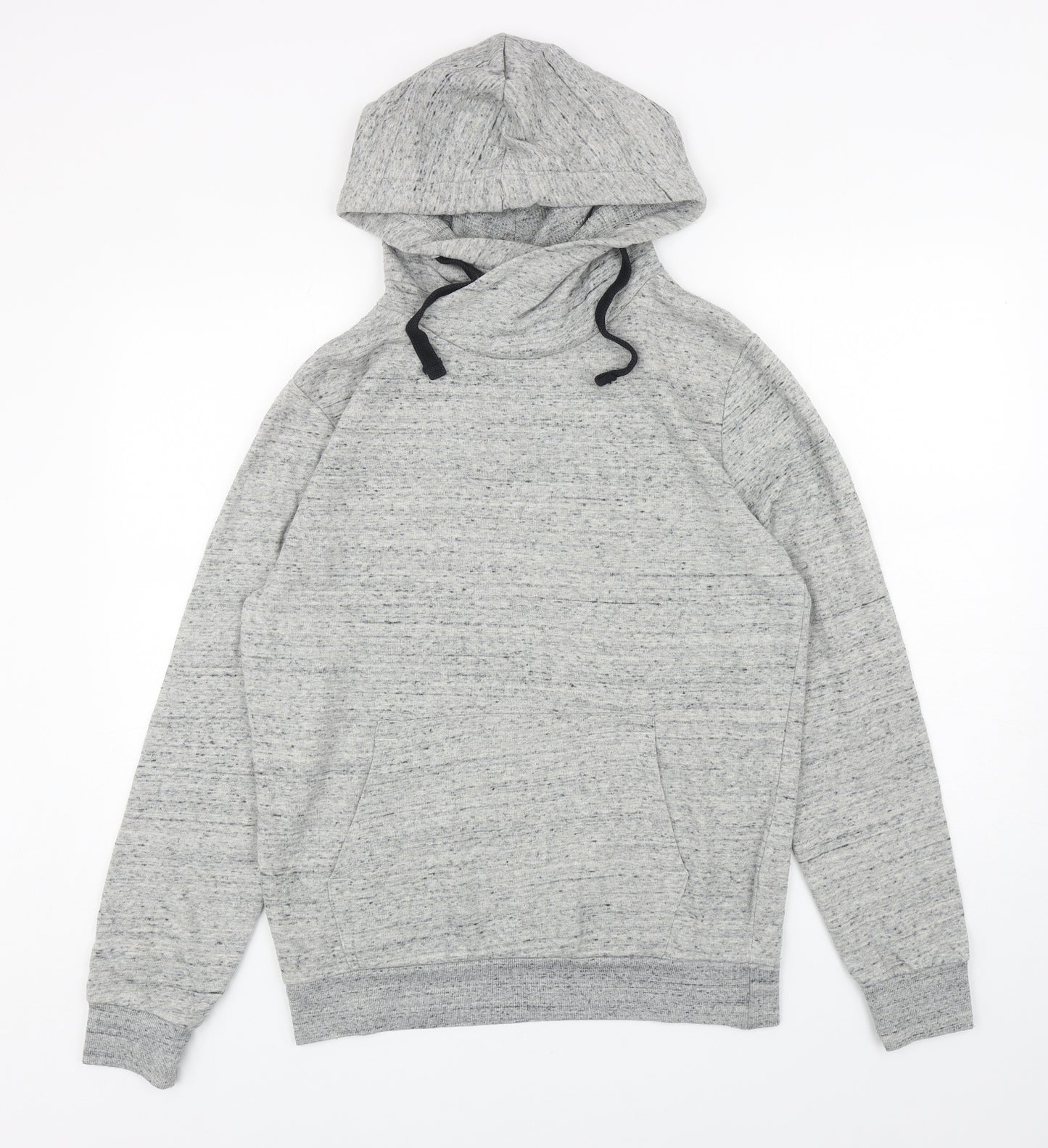 Divided Mens Grey Cotton Pullover Hoodie Size M