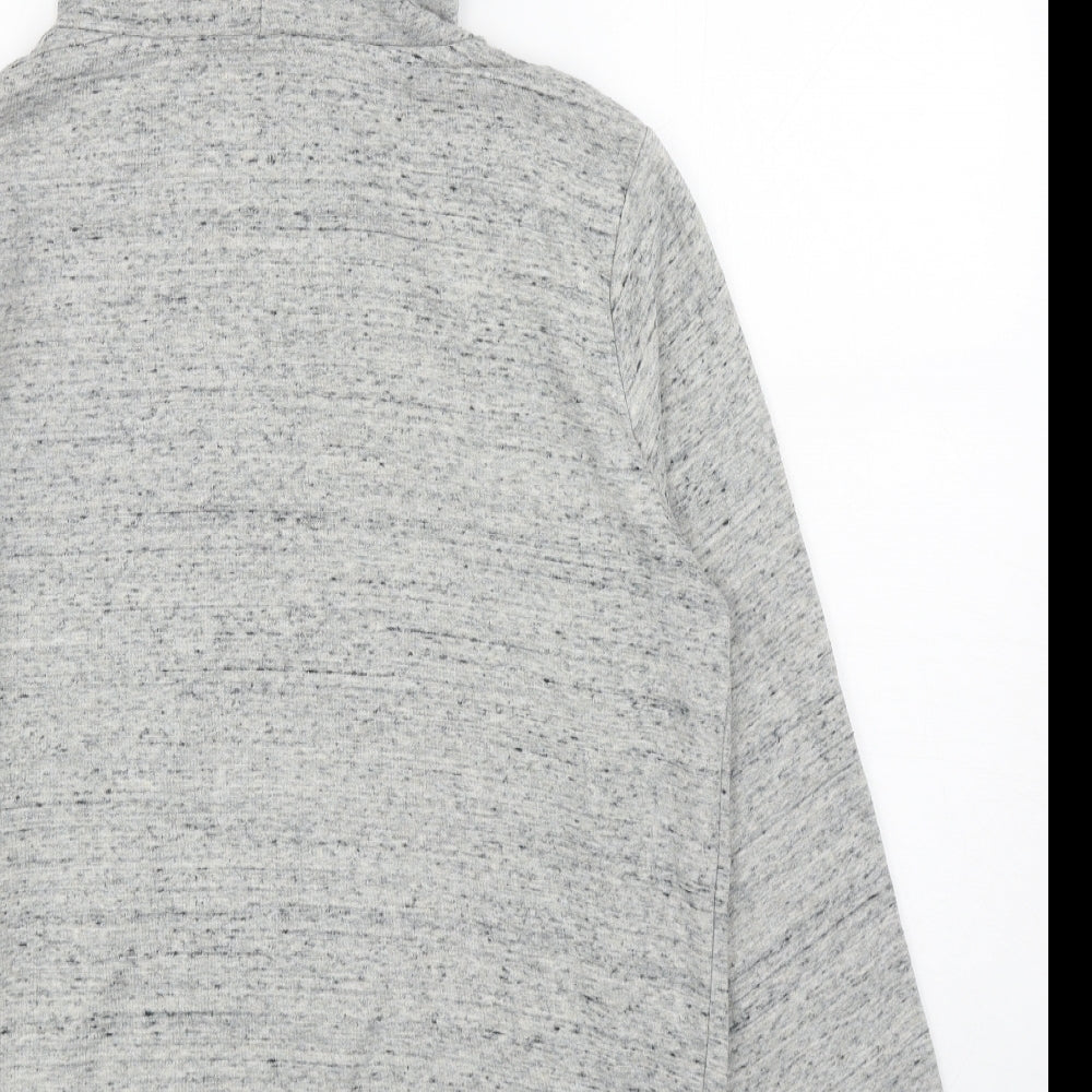 Divided Mens Grey Cotton Pullover Hoodie Size M