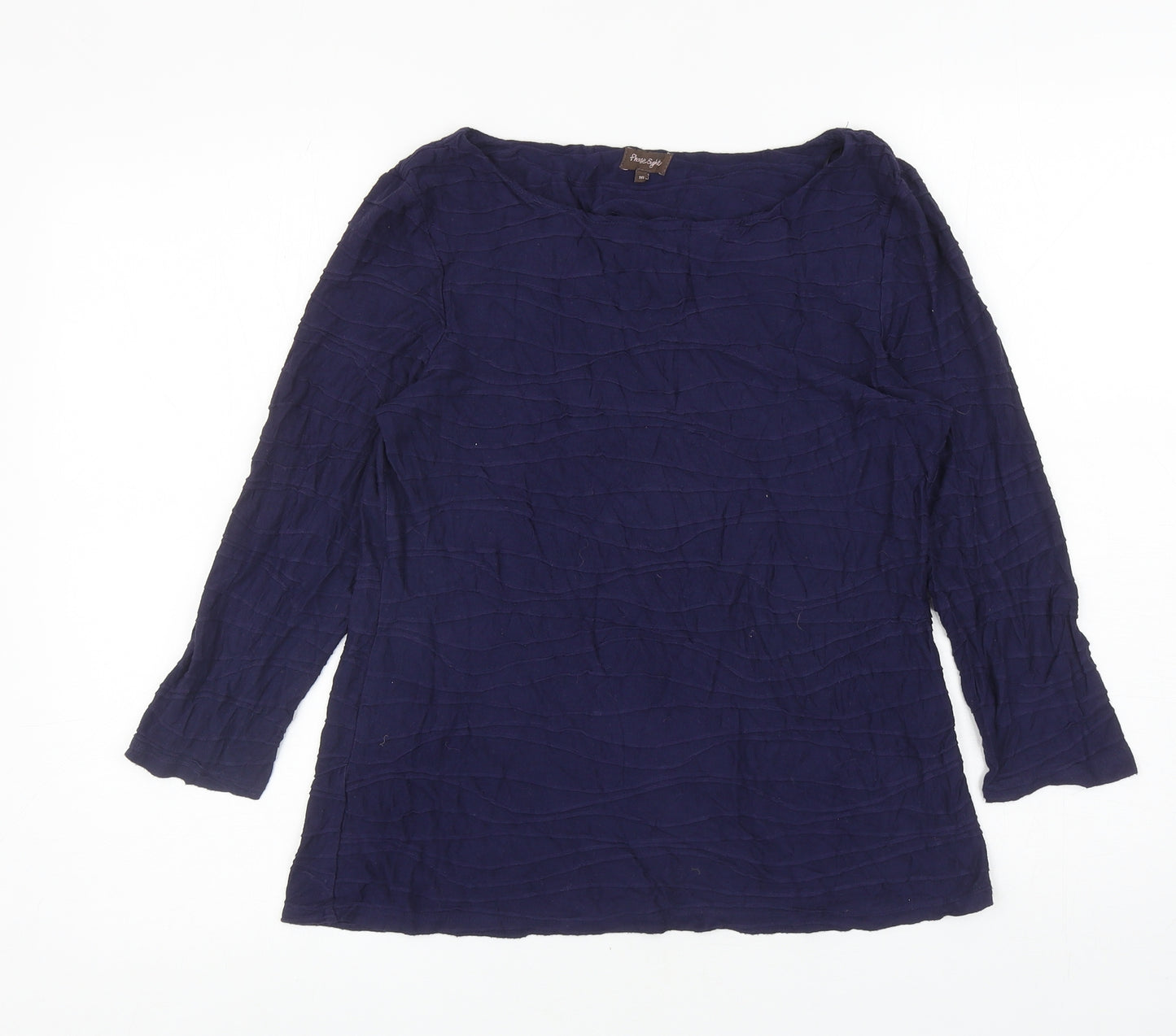 Phase Eight Womens Blue Viscose Basic T-Shirt Size 16 Boat Neck