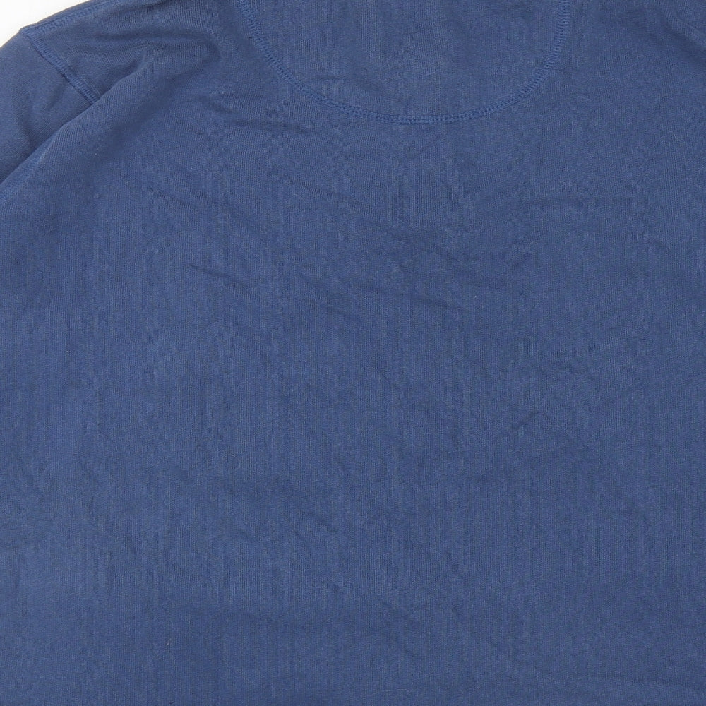 Crew Clothing Womens Blue Cotton Pullover Sweatshirt Size 16 Zip