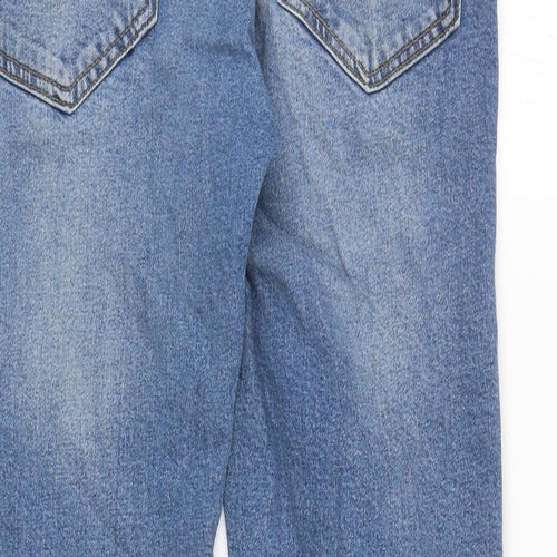 Pull&Bear Womens Blue Cotton Skinny Jeans Size 14 L29 in Regular Zip